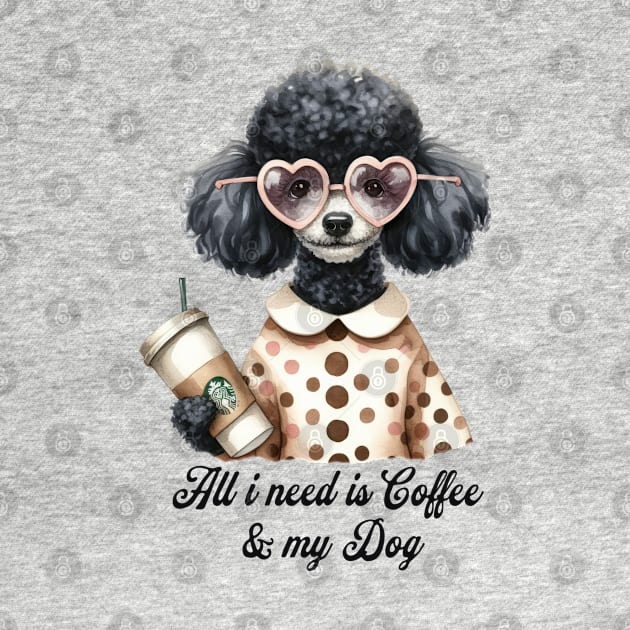 Cute Poodle Take away Coffee Quote for Coffee and Dog Lovers by Tintedturtles